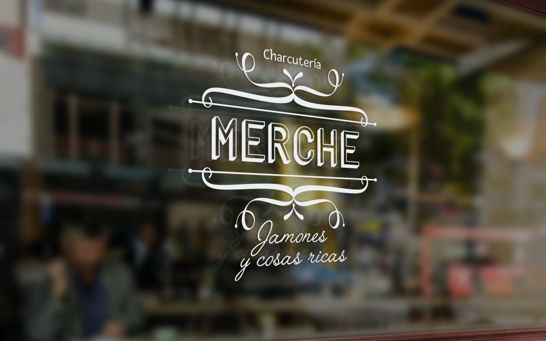 Logotype vinyl print delicatessen Merche